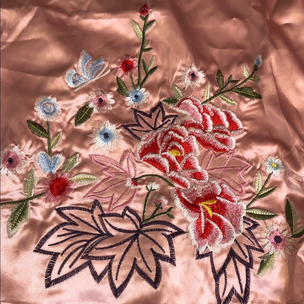 Tang Suit Coat Embroidery Chinese Tops Women Blouse Satin Loose Female Size M - Picture 9 of 12